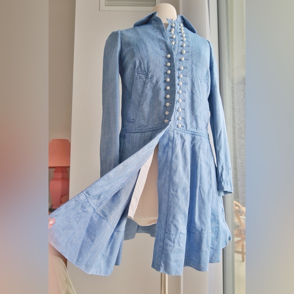See by Chloé Military-Inspired Denim Dress Coat – Size 2 / EU 38 - Picture 6 of 12